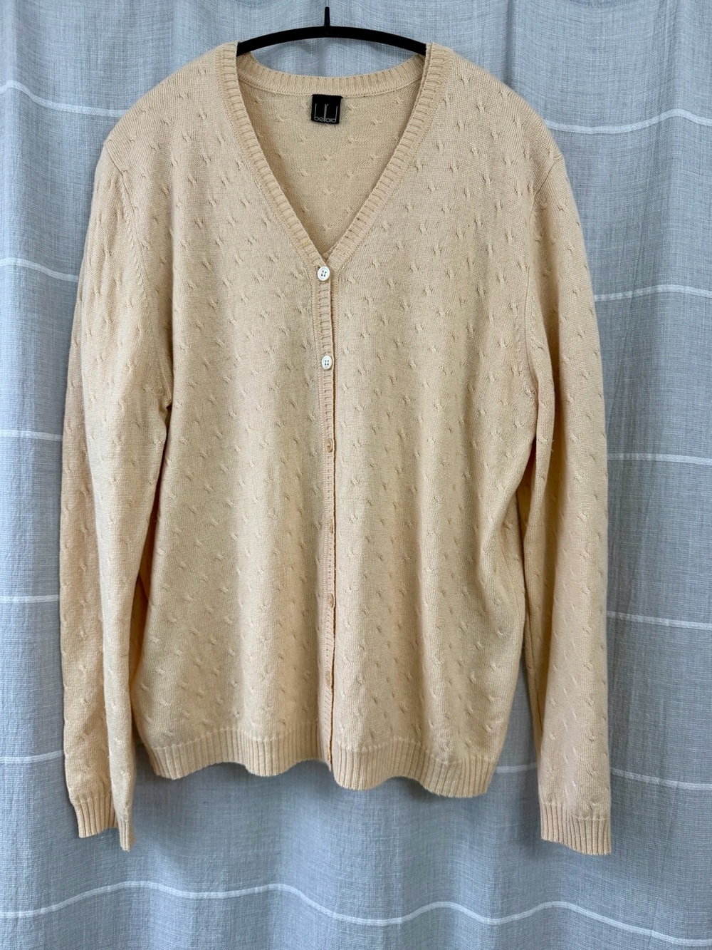 Vintage Belford Butter Yellow Pointelle Knit Twin Set